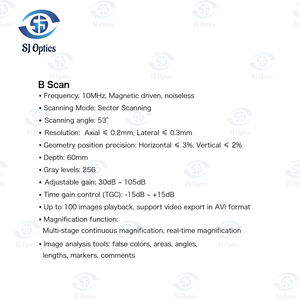 Système d'examen optique par échographie A/B SJ Optics SW-2100 pour les yeux avec garantie d'un an, fabriqué à Shanghai - Product Image 3