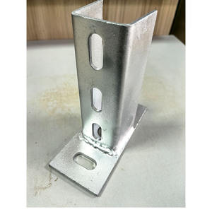 OEM 태양광 패널 고정 장착 액세서리 두 개 세 개 네 개 구멍 아연 도금 강철 방부 고풍압 기둥 베이스 플레이트 - Product Image 2