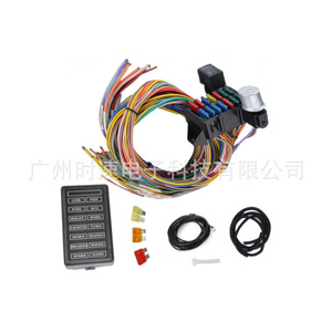 Faisceau de câblage universel 14 circuits pour voiture classique, 12V, isolation PVC, système électrique pour hot rod - Product Image 1
