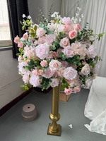 IFG Bestseller 80cm Durchmesser Fuchsia-Rosa Vollständig mit Lilien Besetzter Künstlicher Seidenblumenball als Tischdekoration für Hochzeiten