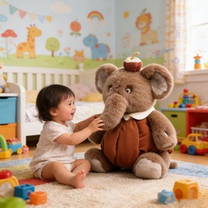 Adorable éléphant en peluche intelligent avec des yeux animés, contrôle par application Tuya, dialogue multilingue, jouet éducatif et compagnon émotionnel - Product Image 5