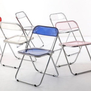 Modern Transparent Acrylic Folding Chair, Clear Acrylic Chair for Home, Dining, Photo Shoot, Cafe, Event, Party - Product Image 3