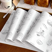 Papier d'emballage personnalisé pour pain sandwich hamburger Papier sulfurisé écologique Papier sulfurisé Papier alimentaire jetable huilé