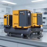 Compresseur d'air rotatif à vis lubrifié refroidi par air Airking Hanbell Air End 220V/1 phase/60Hz PM VSD 11kW 15HP
