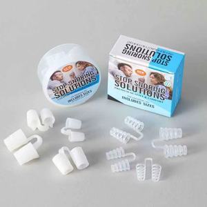 Lot de 8 diffuseurs nasaux souples pour le soulagement des sinus, solution pour les ronfleurs nasaux, dispositif anti-<span class=keywords><strong>ronflement</strong></span> réutilisable pour profiter d'une nuit de sommeil paisible - Product Image 1