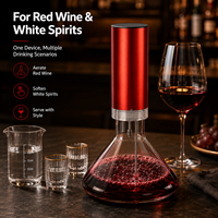 Aérateur de vin électrique intelligent 1500ML, distributeur d'aération pour vin rouge et spiritueux blanc, rechargeable, commande tactile, verseur de vin