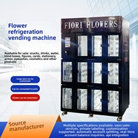 Máquina Expendedora Refrigerada Comercial para Flores con Sistema de Pago con Pantalla Táctil y 12 Casilleros para Floristería