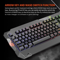 Deko — ensemble souris et clavier de jeu C505 Rgb Led, accessoire filaire, combo