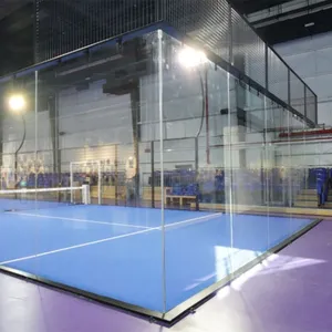 Haoran 2024 Padel mahkemesi çatı açık panoramik kapak ile yüksek kaliteli tenis kortu ekipmanları tedarikçi tarafından