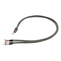 Cable blindado de 3 pines PH 2.0mm UL2547 26AWG, conector hembra a hembra de 480mm con blindaje en espiral para reducción de ruido EMI