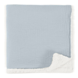 Couverture en polaire pour bébé nouveau-né, design minimaliste neutre, de haute qualité, en laine d'agneau d'hiver, 100% coton mousseline, peluche - Product Image 2