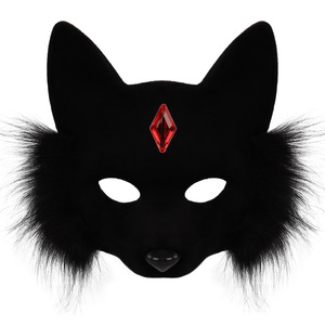 Masque de <span class=keywords><strong>renard</strong></span> 3D coloré pour la moitié du visage, masque d'Halloween, masque de fête de Noël, masque de cosplay pour adultes et enfants, utilisation en festival - Product Image 1