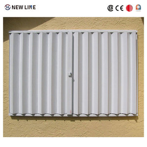 Volets de tempête manuels en accordéon Hurricane pour fenêtres et portes balcons grandes ouvertures de patio bâtiments commerciaux pour la maison - Product Image 1