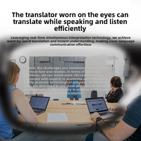 Lunettes intelligentes AR INMO GO2, traducteur simultané en temps réel, sous-titres invisibles, dispositif de synchronisation vocale, outil de traduction pour les voyages