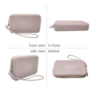 Customizable Logo NH Fashion Candy Large Capacity <b>Silicone</b> <b>Waterproof</b> Makeup Pouch Bag Long Coin Purse Zipper Closure Lifting - Product Image 2