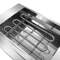 Barbecue électrique sans fumée avec tube chauffant, barbecue commercial avec boîtier en acier inoxydable