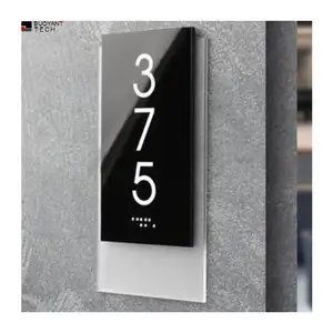 Hotel Room Number Bathroom Braille Restroom Metal Ada Signage Metal Acrylic House Door Number Plates Sign For Outdoor