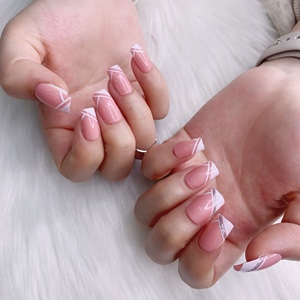 TSZS-<span class=keywords><strong>uñas</strong></span> postizas <span class=keywords><strong>cuadradas</strong></span> cortas para mujer, color rosa, Nude, blanco, francés, <span class=keywords><strong>2022</strong></span> - Product Image 5