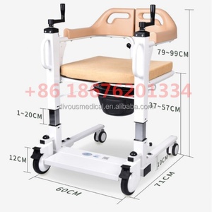 Elderly Disabled Bath Toilet <b>Commode</b> <b>Chair</b> Potty Stool Wheelchair With Seat Belt Double Safe Transfer Lift Transfer <b>Chair</b> - Product Image 6