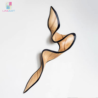 Vente chaude Oeuvre Moderne 3D Sculpté mur en bois articles décoratifs Peintures et Arts Muraux bois laser service art mur