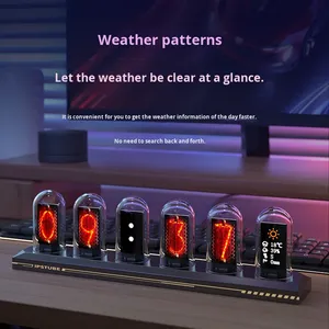 Ipstube vetro Nixie tubo digitale quarzo WiFi retroilluminato moderno orologio Desktop ornamento bebè; Cancello Cyberpunk - Product Image 2