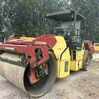 Rouleau vibratoire à double tambour Dynapac CC524HF d'occasion, compresseur d'asphalte tandem de 11 tonnes pour la construction routière