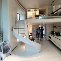 Marche d'escalier rotative intégrale en bois massif sculptée, style moderne et épuré, pour grenier, duplex, LOFT, personnalisation intérieure