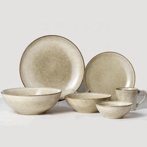 Set di Stoviglie in Gres EKA con Basso <span class=keywords><strong>MOQ</strong></span> e Campione Gratuito, Set di Piatti e Stoviglie in Porcellana, Set di Stoviglie in Ceramica per Ristoranti e Hotel - Product Image 1