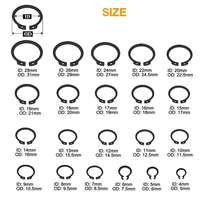 High Quality M10 External Retaining Rings DIN 472/DIN 472B SS304 65Mn Plain Springs C Circlip Snap Retaining Rings