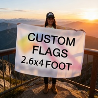 Drapeaux personnalisés 3x5 6x10 en polyester, impression publicitaire double face, drapeaux promotionnels de football d'extérieur avec logo, impression personnalisée