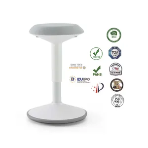 Escritório Lounge Ergonômico Active Standing Desk Home sit stand Alta ajustável Swivel Rolling Balance Round Wobble Stool Chair