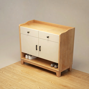 Zapatero Moderno de Madera Independiente con 3 Estantes y Cajones, Mueble de Almacenamiento para Entrada que Ahorra Espacio para Uso Doméstico - Product Image 2