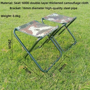 Silla Plegable Metálica de Camuflaje Táctica Portátil para Campamento, Pesca, Picnic, Escuela, Gimnasio, Parque, Viajes, Jardín, Hierro Resistente - Product Image 2