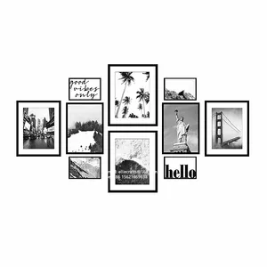 Diplom Bilderrahmen Collage Set, Display 5 Stück 6x8 Zoll mit Halterung aus schwarzen Metall Foto rahmen für Wohnkultur