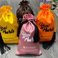 Sac à poussière personnalisé de luxe en satin de coton velours daim satin de soie pour chaussures sacs à main