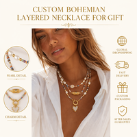 Collier SongYi Daisy Love Bohème en Acier Inoxydable avec Pendentif Coquillage et Perle d'Eau Douce Baroque, Chaîne à Perles Cœur Pêche