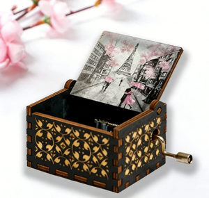 Boîte à musique en bois <span class=keywords><strong>Harry</strong></span> <span class=keywords><strong>Potter</strong></span> à manivelle avec hibou pour cadeau de Saint Valentin pour petit ami ou petite amie - Product Image 4