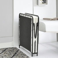 ENKE Z-11 Cadre de lit plateforme pliable en métal durable, pleine taille, réglable, avec rangement, pour chambre d'appartement, style moderne, fabriqué au Vietnam