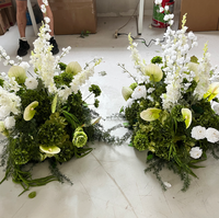Bloemenbal centerpiece M-FB81 Wit Koningsblauw Bloemen Grote Bordeauxrode Bloemenballen Bruiloftdecoratie & Benodigdheden