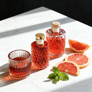 Bouteilles en verre personnalisées, uniques, vides, rondes, de luxe, 150 ml, 200 ml, pour <span class=keywords><strong>liqueur</strong></span>, gin, vin de fruits, boissons, spiritueux, <span class=keywords><strong>rhum</strong></span> - Product Image 1