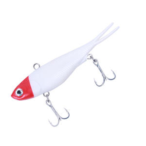 Venta al por mayor 95mm 20g plomo Jig Head señuelo suave tenedor cola pesca bajo señuelos nadar cebo 3 unids/bolsa - Product Image 6