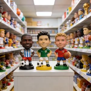 Персонализированная фигурка-бобблхед из смолы в виде футболиста, подарок для фанатов, сувенир на заказ - Product Image 1