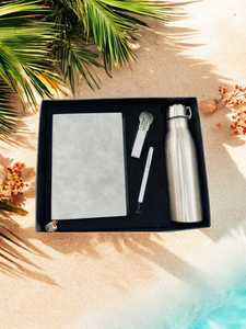 Coffret cadeau personnalisé de luxe en cuir PU cahier et stylo d'affaires papeterie promotionnelle avec logo personnalisé coffrets cadeaux - Product Image 5