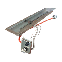 Kit de tube de brûleur à gaz en acier inoxydable pour foyer extérieur avec système d'allumage par impulsions pour table de foyer extérieur