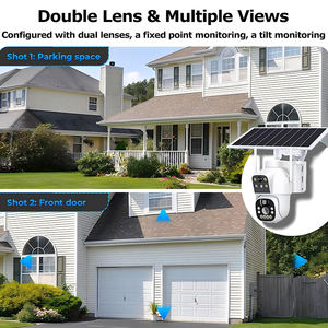 Açık çift Lens hafıza kartı hareket algılama GÜNEŞ PANELI enerji düşük güç Wifi güvenlik ağı PTZ güneş kamera - Product Image 5