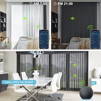 Stores verticaux motorisés modernes compatibles Alexa et Google Home, 100 % occultants, étanches, avec batterie au lithium, écologiques