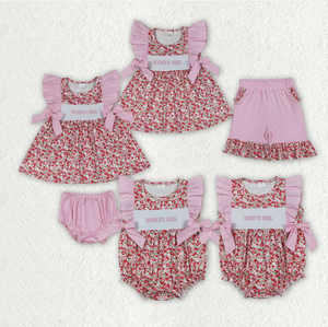Conjunto de Ropa para Hermanas: Túnica Bordada con Flores 'Niña de Mamá' y Pantalones Cortos con Volantes - Product Image 2