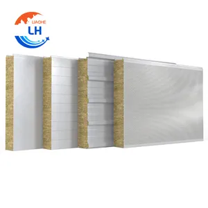 Isolierter Pir Aluminium Schaum eps pu Dach Steinwolle-Sandwichplatten für Außen- und Fertighäuserbau