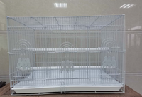 Cage pour animaux de compagnie de forme carrée, à suspendre, pliable et facile à transporter, idéale pour les perroquets