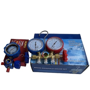 공장 가격 에너지 절약 산업 디자인 R22 매니폴드 게이지 세트 90cm 유연한 황동 충전 호스 HVAC 게이지 - Product Image 4